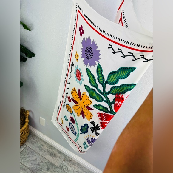 New Double D Ranch “Nina” Bright Color Floral Scarf - Picture 7 of 8